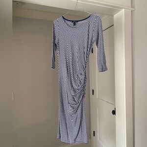 Isabella Oliver for a Pea in the Pod Maternity Dress Size 1 Navy & White Stripe